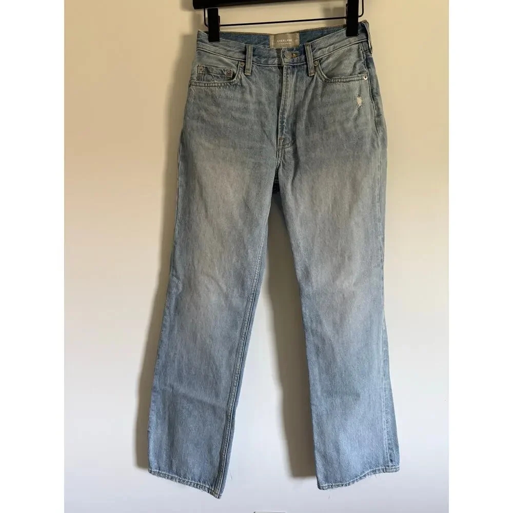 $118 Everlane Cheeky Straight Jean - Light Wash - 25R